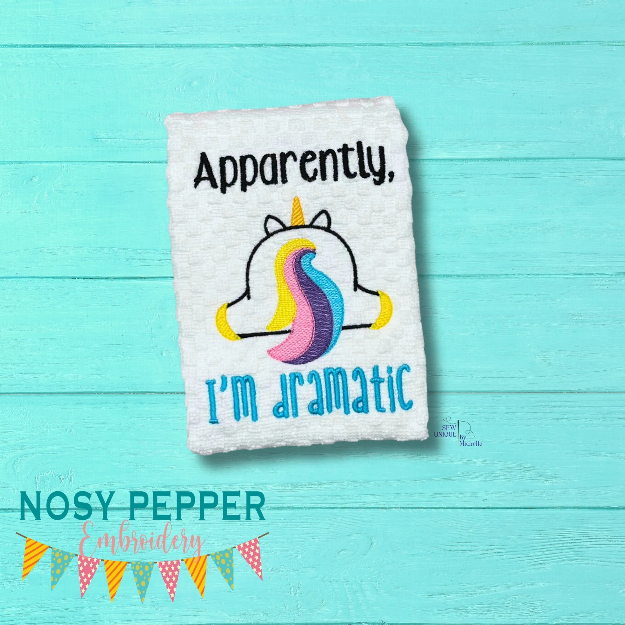 Apparently I'm Dramatic machine embroidery design (4 sizes included) DIGITAL DOWNLOAD