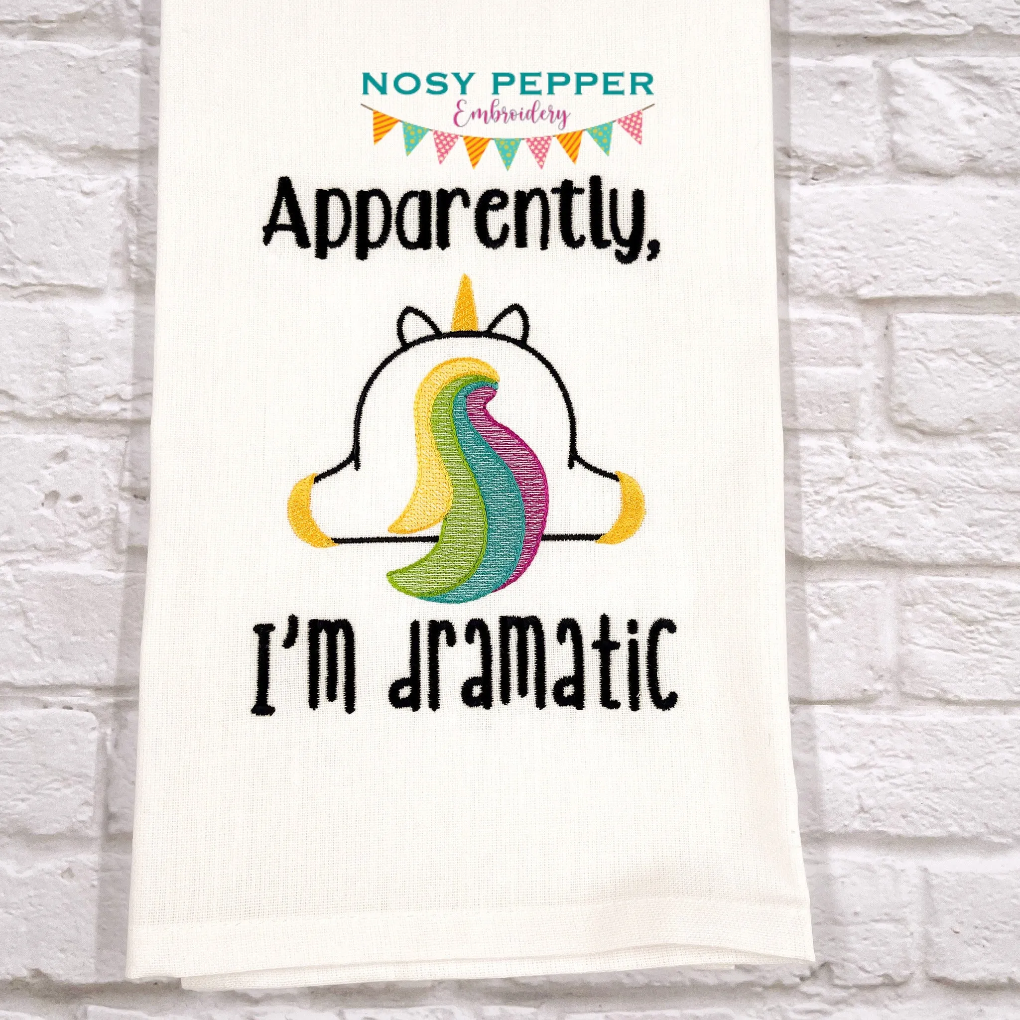 Apparently I'm Dramatic machine embroidery design (4 sizes included) DIGITAL DOWNLOAD
