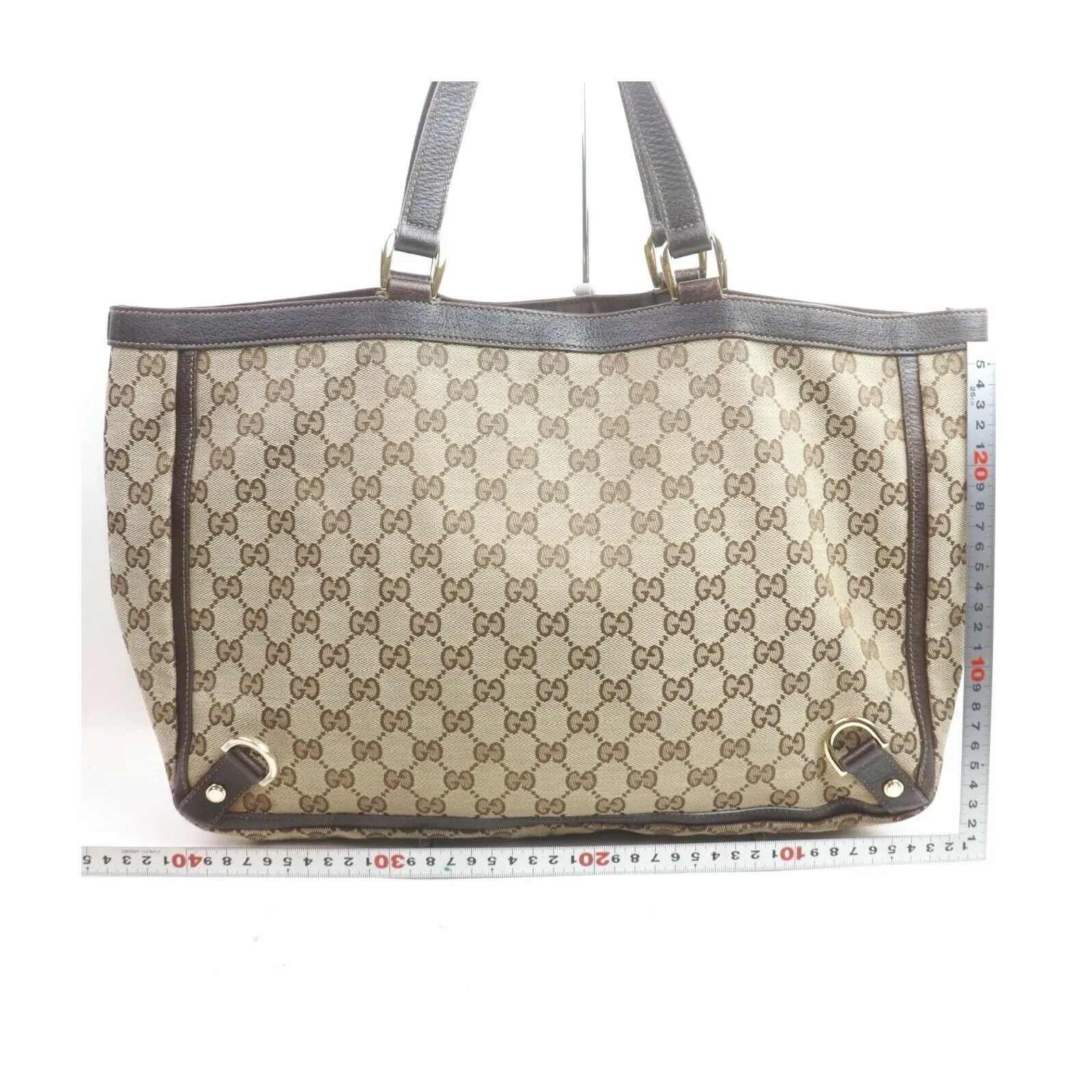 Authentic Gucci Abbey Canvas Tote Bag