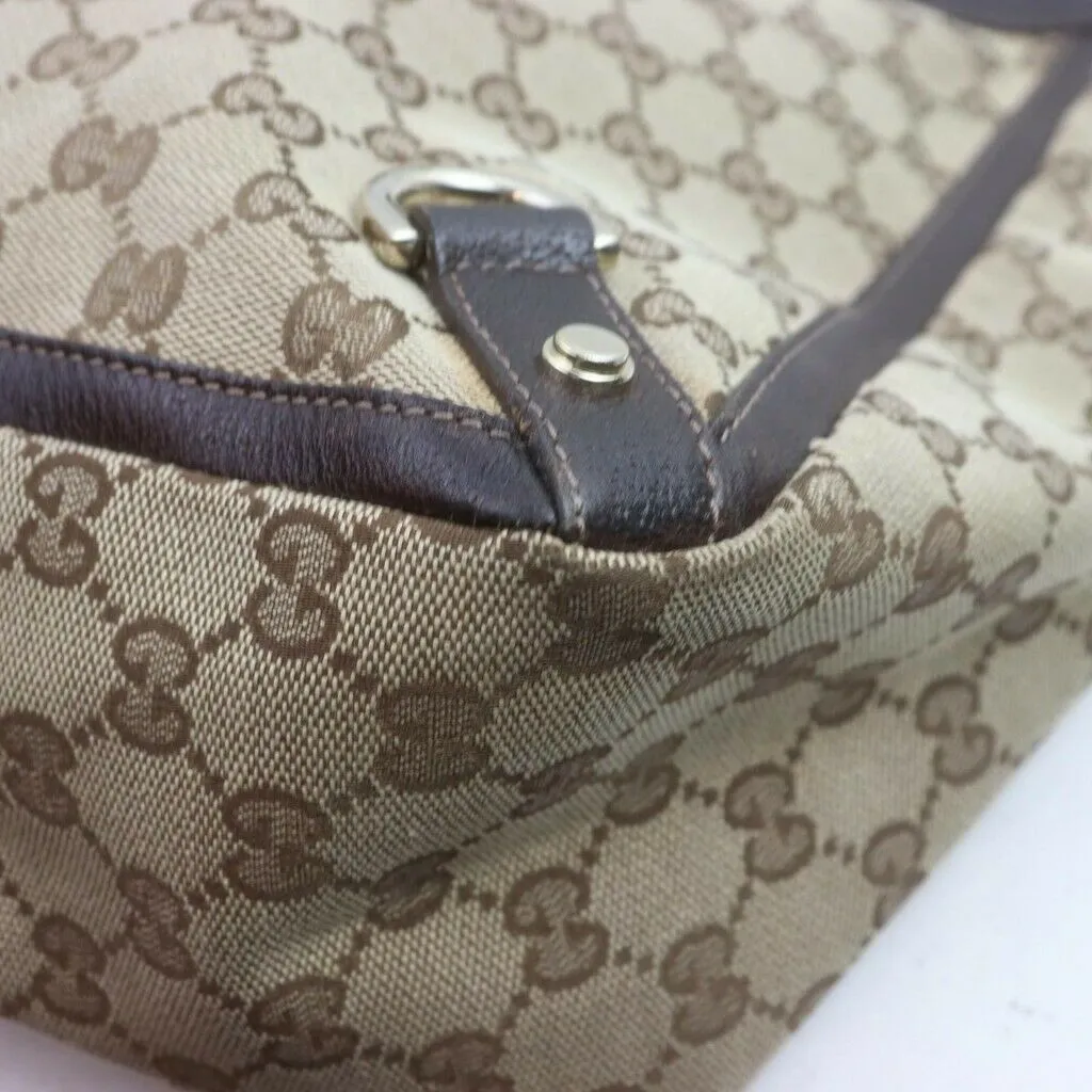 Authentic Gucci Abbey Canvas Tote Bag
