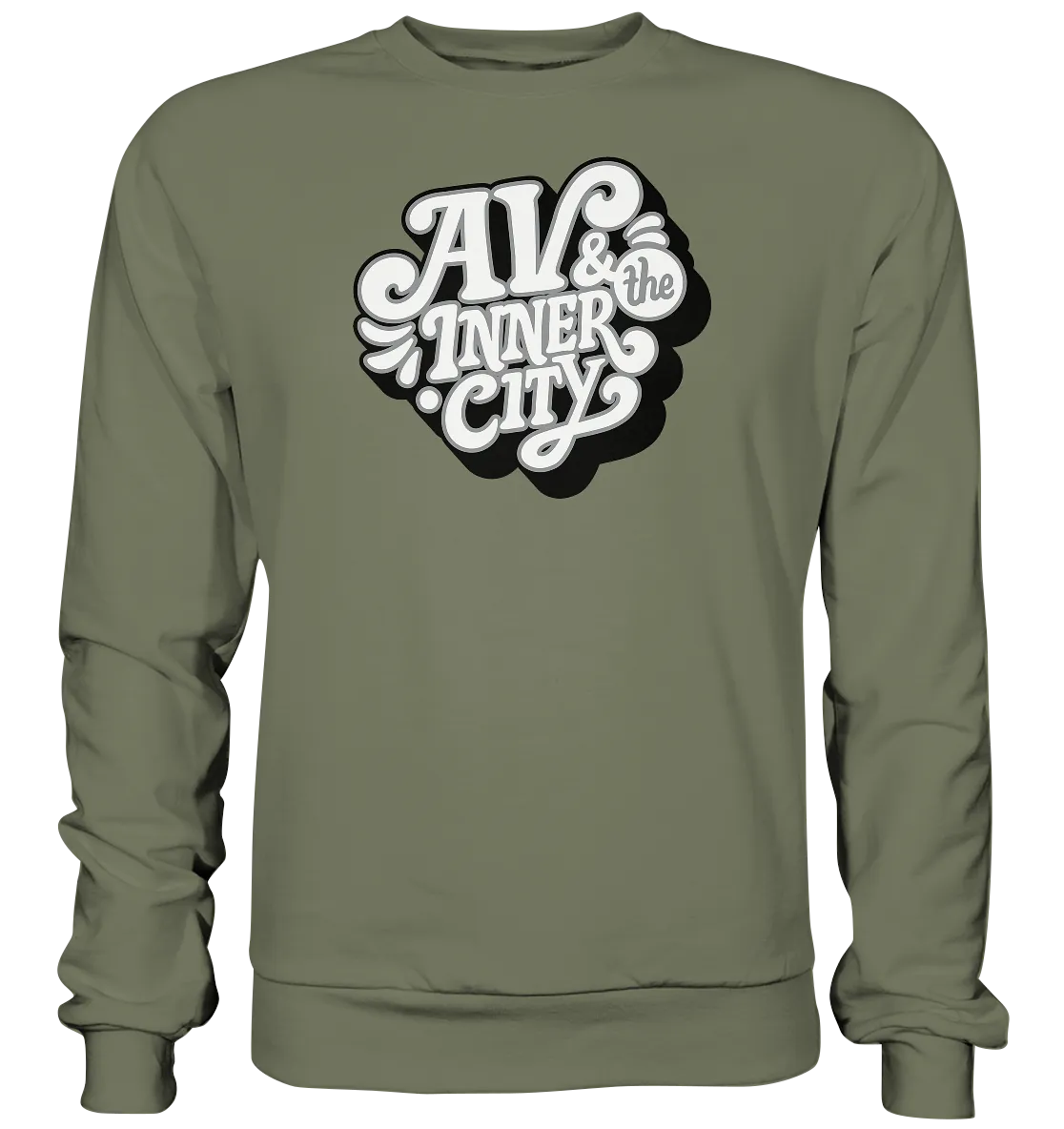 AV & the Inner City / Premium Sweatshirt with White and Black Logo