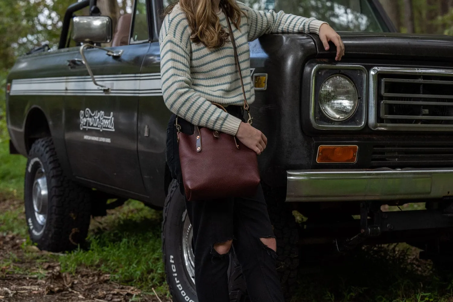 AVERY LEATHER TOTE BAG - MINI CROSSBODY - MERLOT