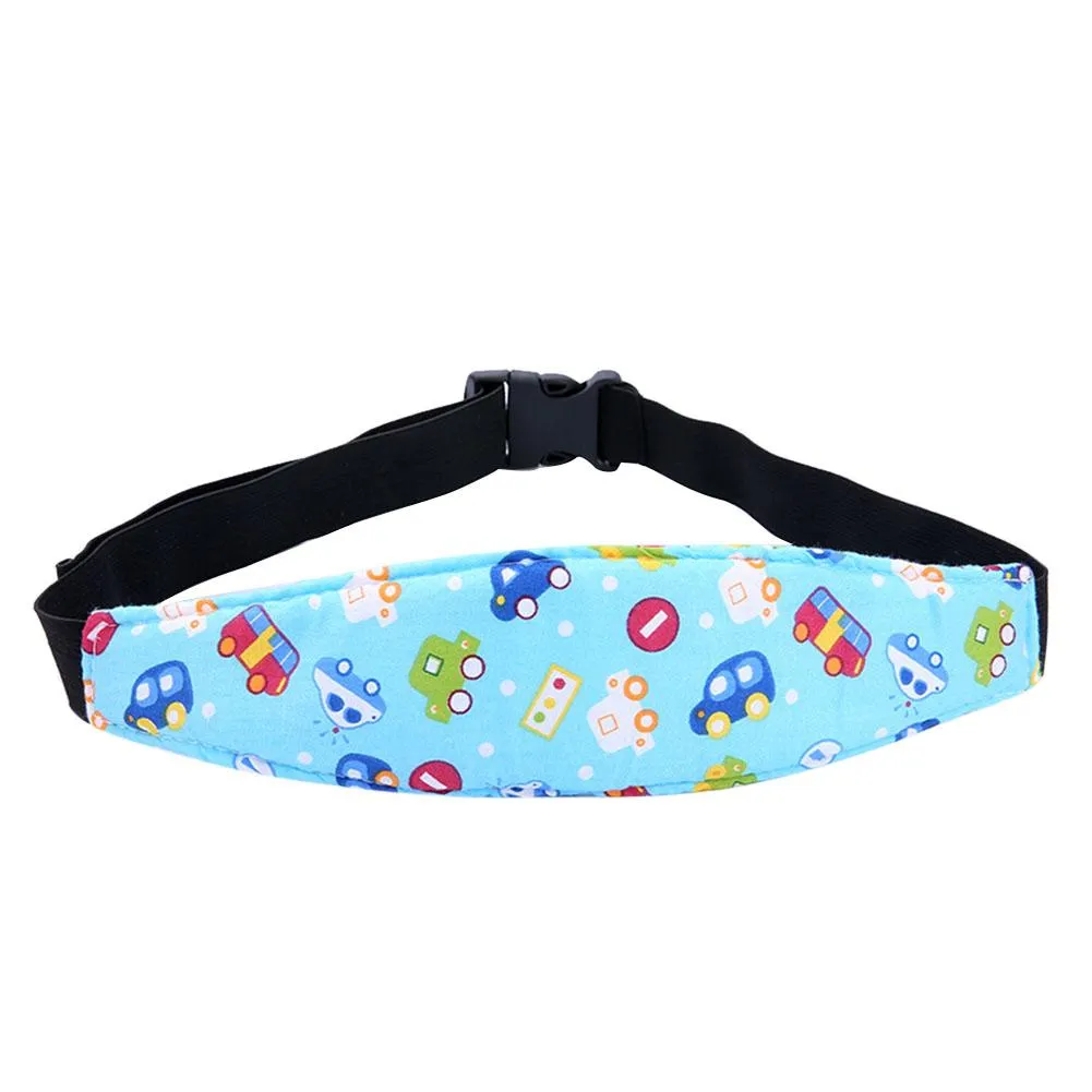 Baby Stroller Head Body Supports Infant Cars Seat Safety Sleeping Elastic Belt Kids Travel Safe Sleep Nap Aid Head Support Band