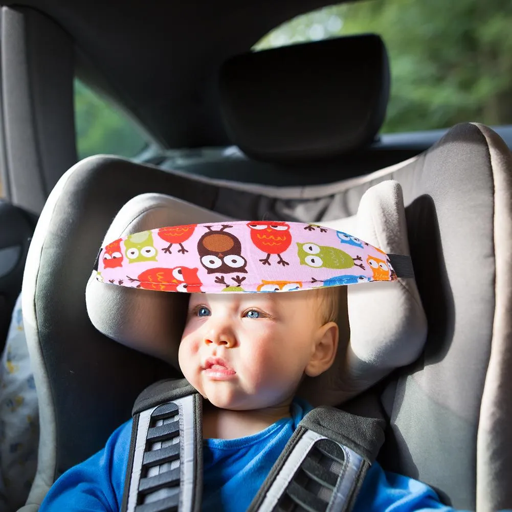 Baby Stroller Head Body Supports Infant Cars Seat Safety Sleeping Elastic Belt Kids Travel Safe Sleep Nap Aid Head Support Band