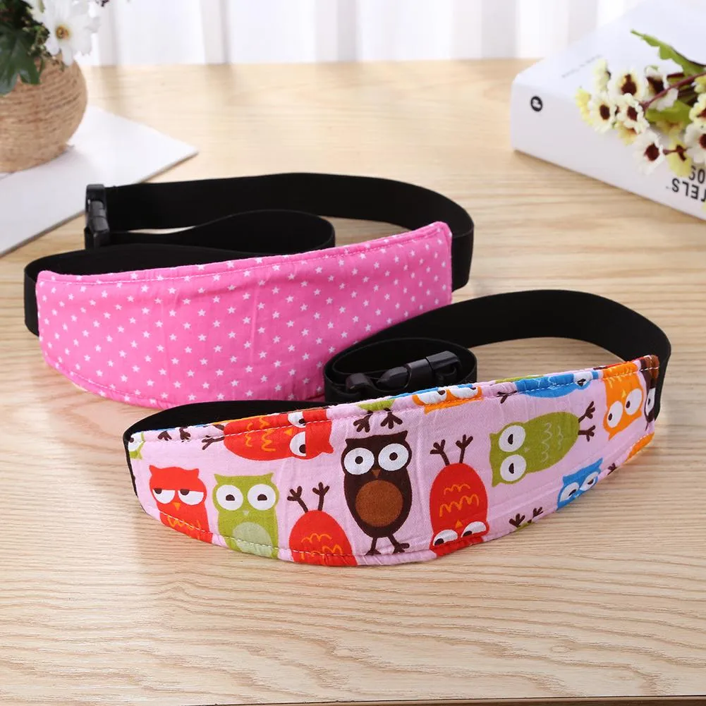 Baby Stroller Head Body Supports Infant Cars Seat Safety Sleeping Elastic Belt Kids Travel Safe Sleep Nap Aid Head Support Band