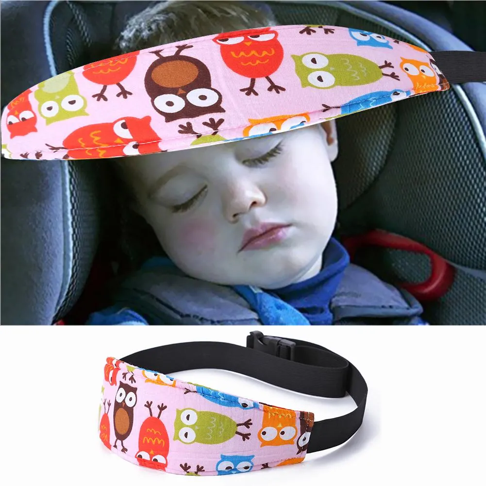 Baby Stroller Head Body Supports Infant Cars Seat Safety Sleeping Elastic Belt Kids Travel Safe Sleep Nap Aid Head Support Band