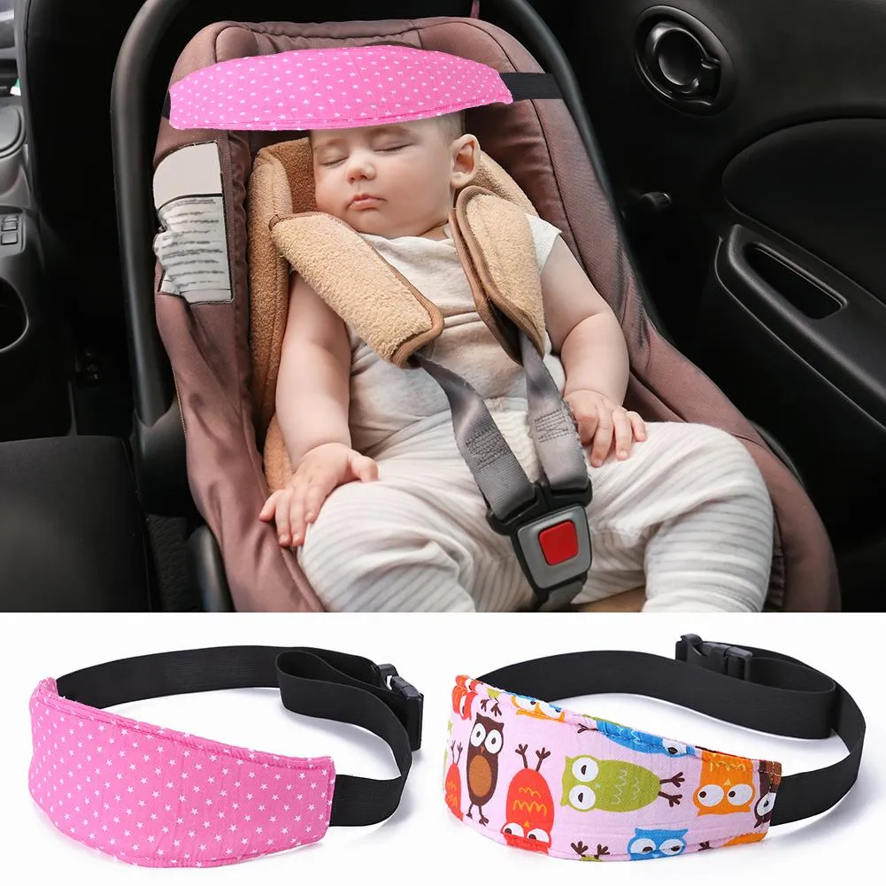 Baby Stroller Head Body Supports Infant Cars Seat Safety Sleeping Elastic Belt Kids Travel Safe Sleep Nap Aid Head Support Band