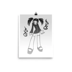 Badgirl Mage Poster