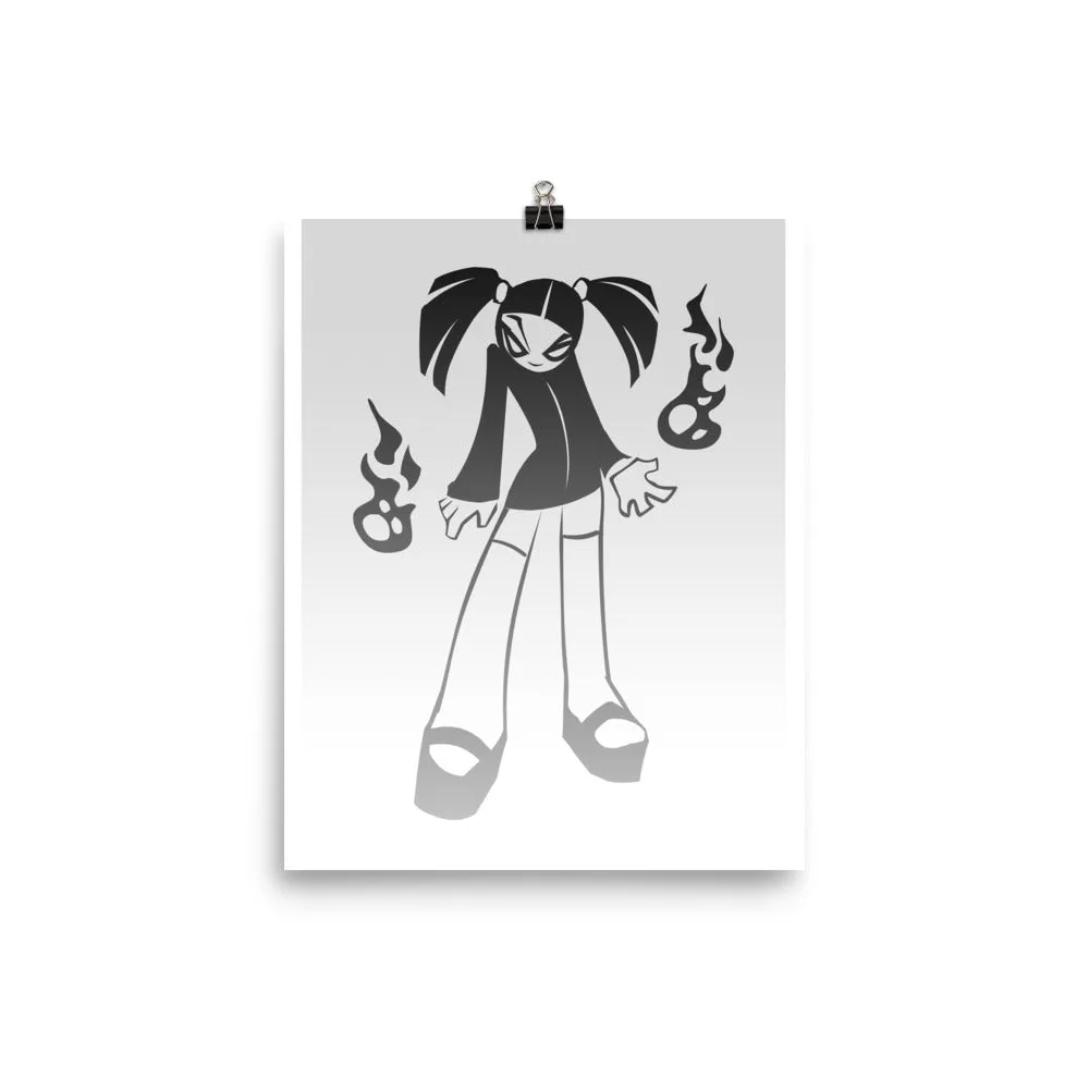 Badgirl Mage Poster