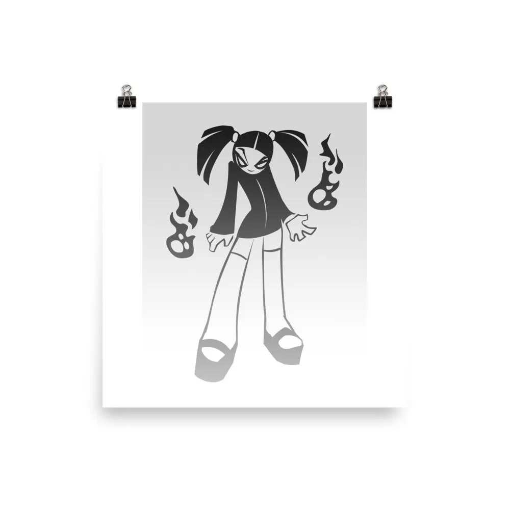 Badgirl Mage Poster