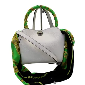 BALENCIAGA Flap Scarf XS Top Handle Crossbody Bag White - Last Call