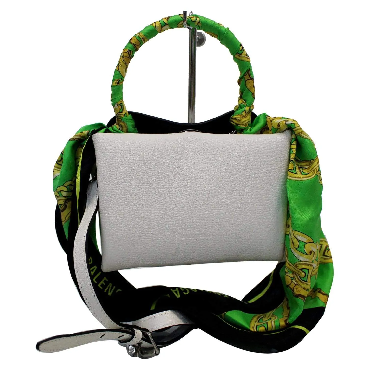 BALENCIAGA Flap Scarf XS Top Handle Crossbody Bag White - Last Call