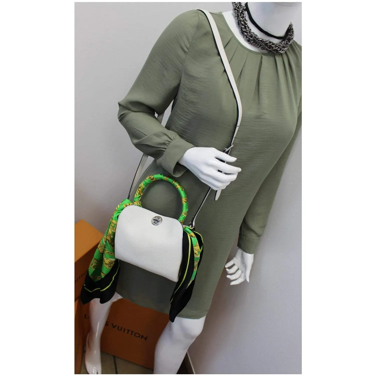 BALENCIAGA Flap Scarf XS Top Handle Crossbody Bag White - Last Call