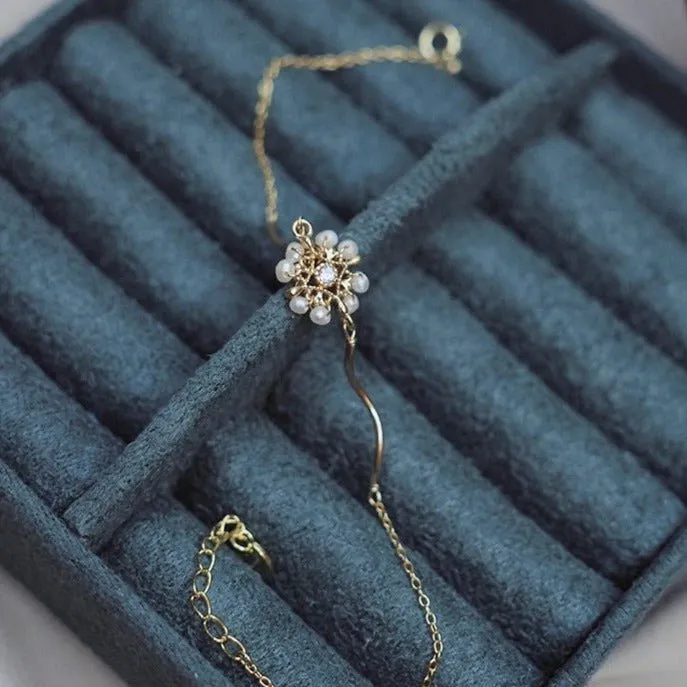 Baroque Bracelet - Eliana (Solid Silver)