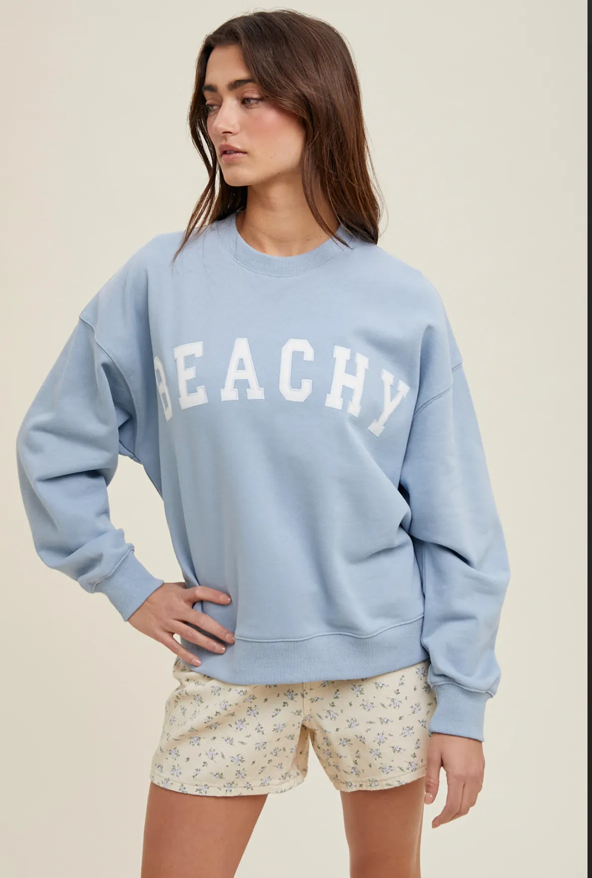 Beachy Crew Neck Sweatshirt - Two Colors