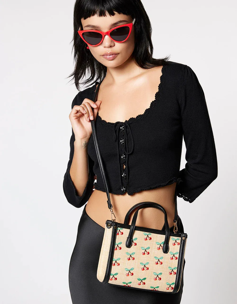 Betsey Johnson Cherry on Top Mini Tote Bag