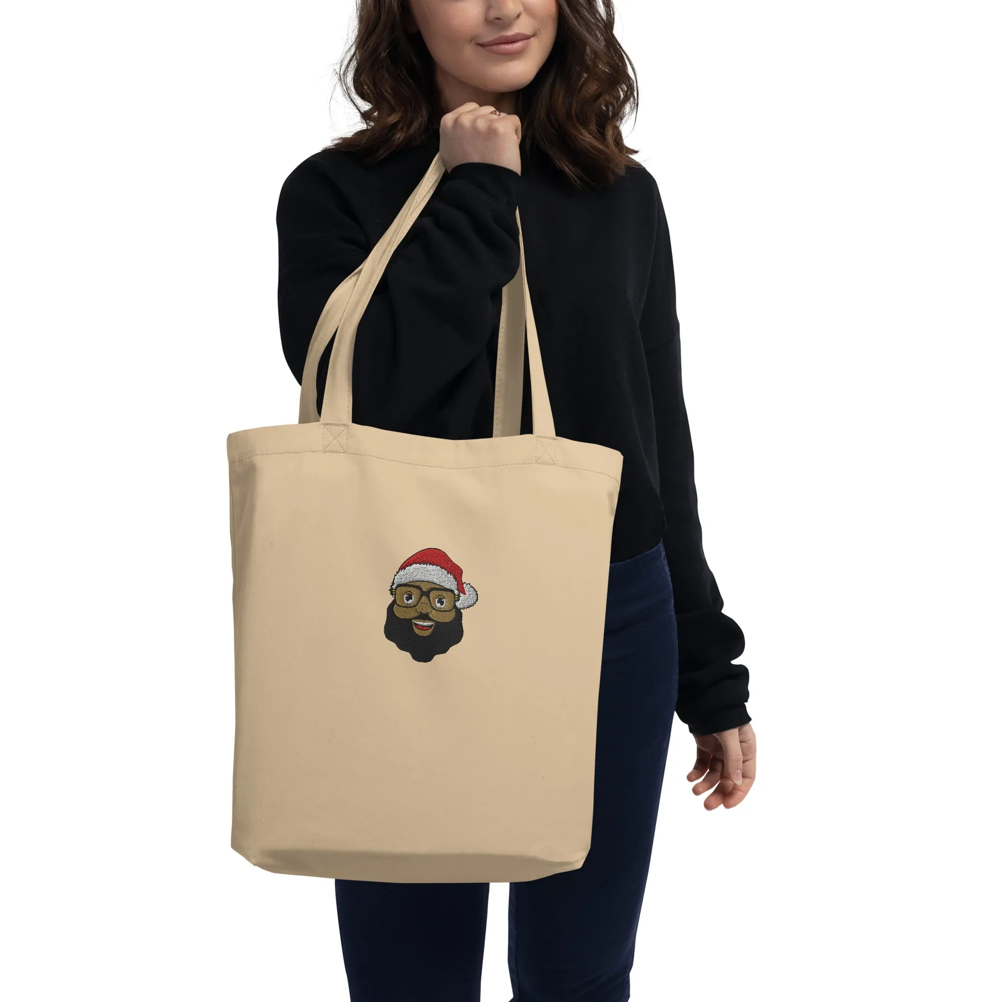 Black Santa Eco Tote Bag