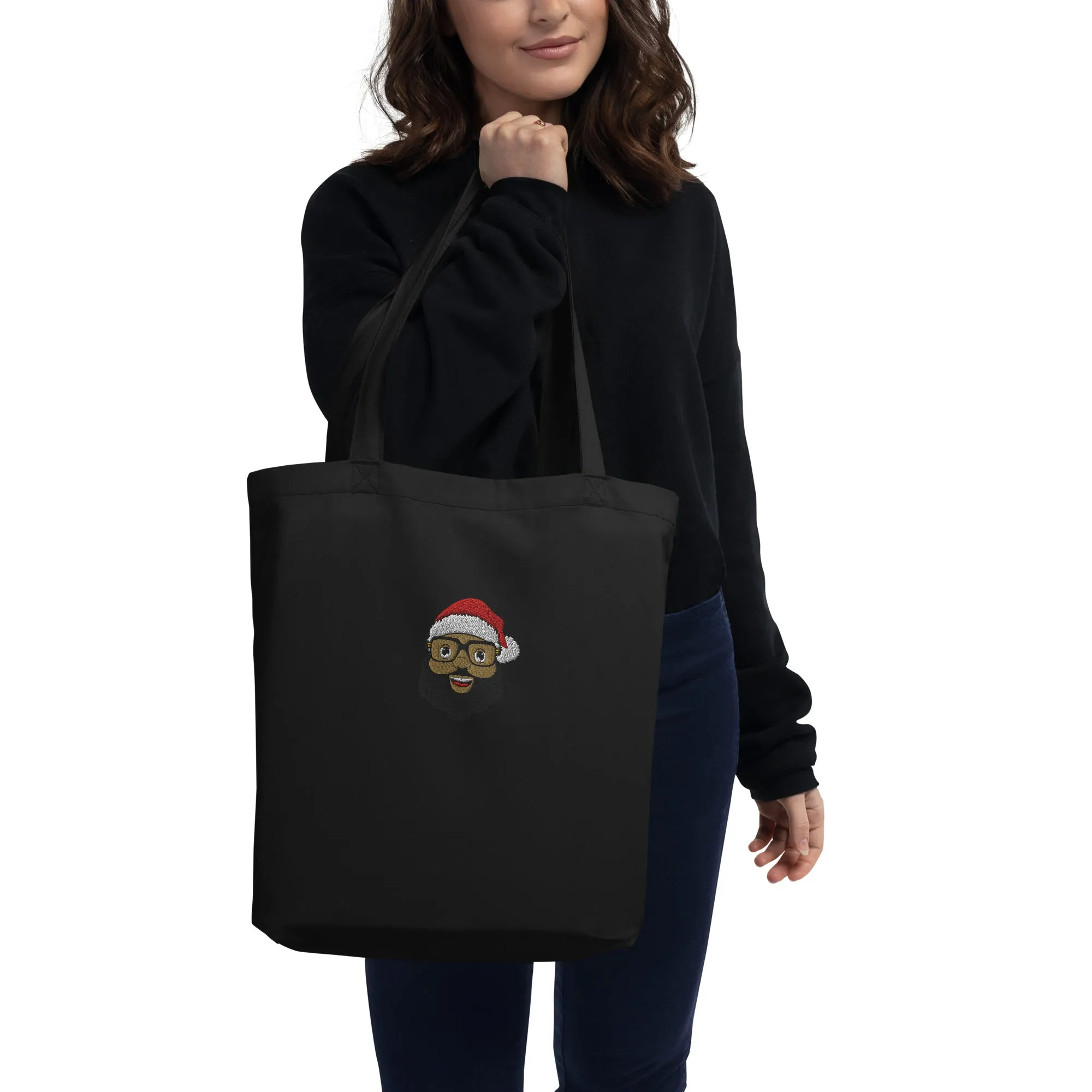 Black Santa Eco Tote Bag