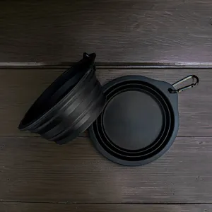 Black Silicone Travel Bowl