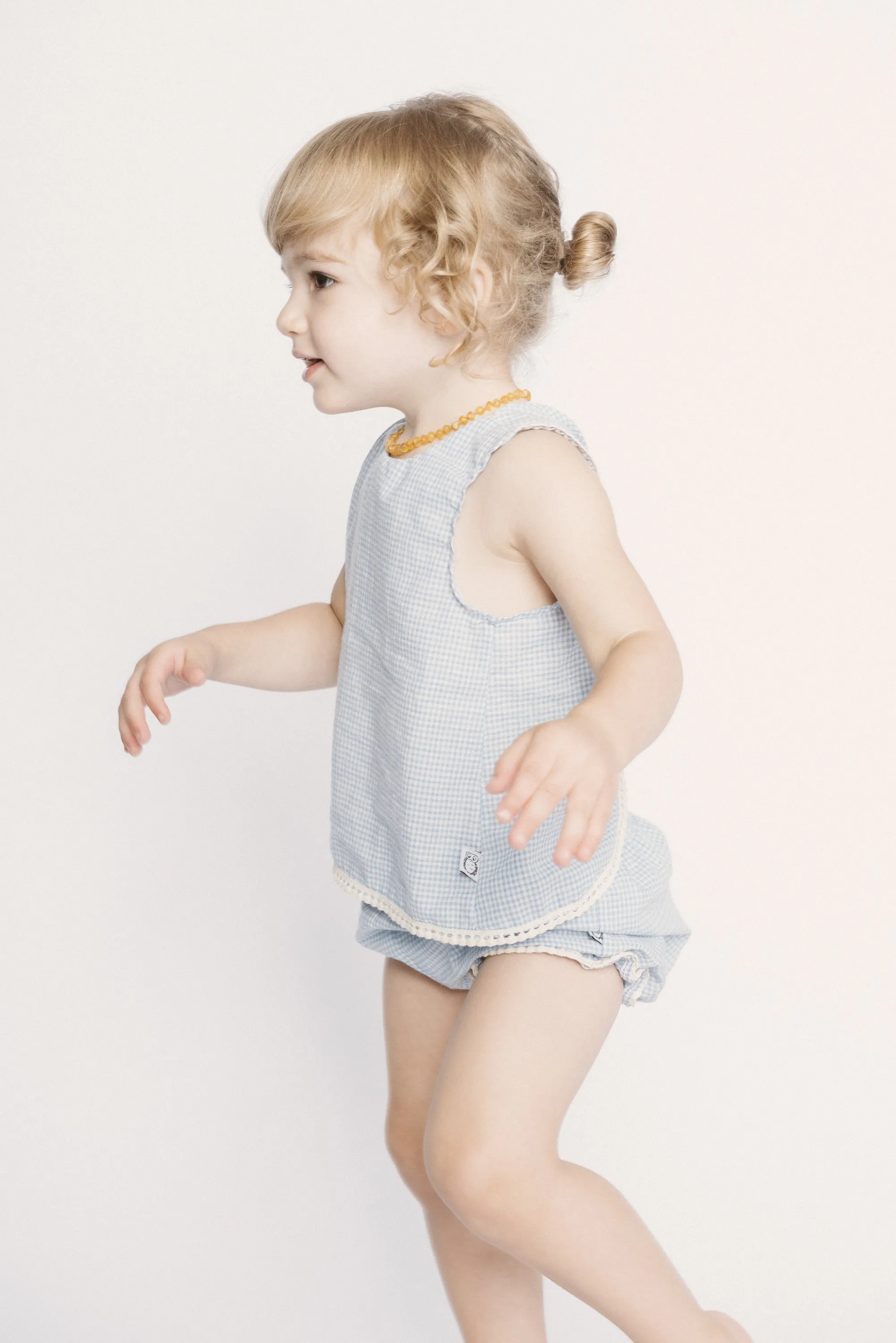 Bleecker Street Tank Blue Gingam