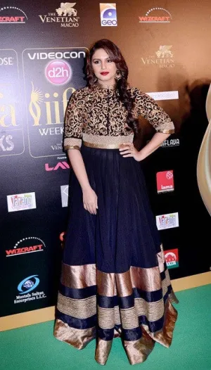 Blue color Long Anarkali suit