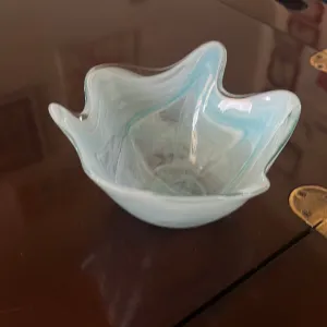 Blue glass bowl
