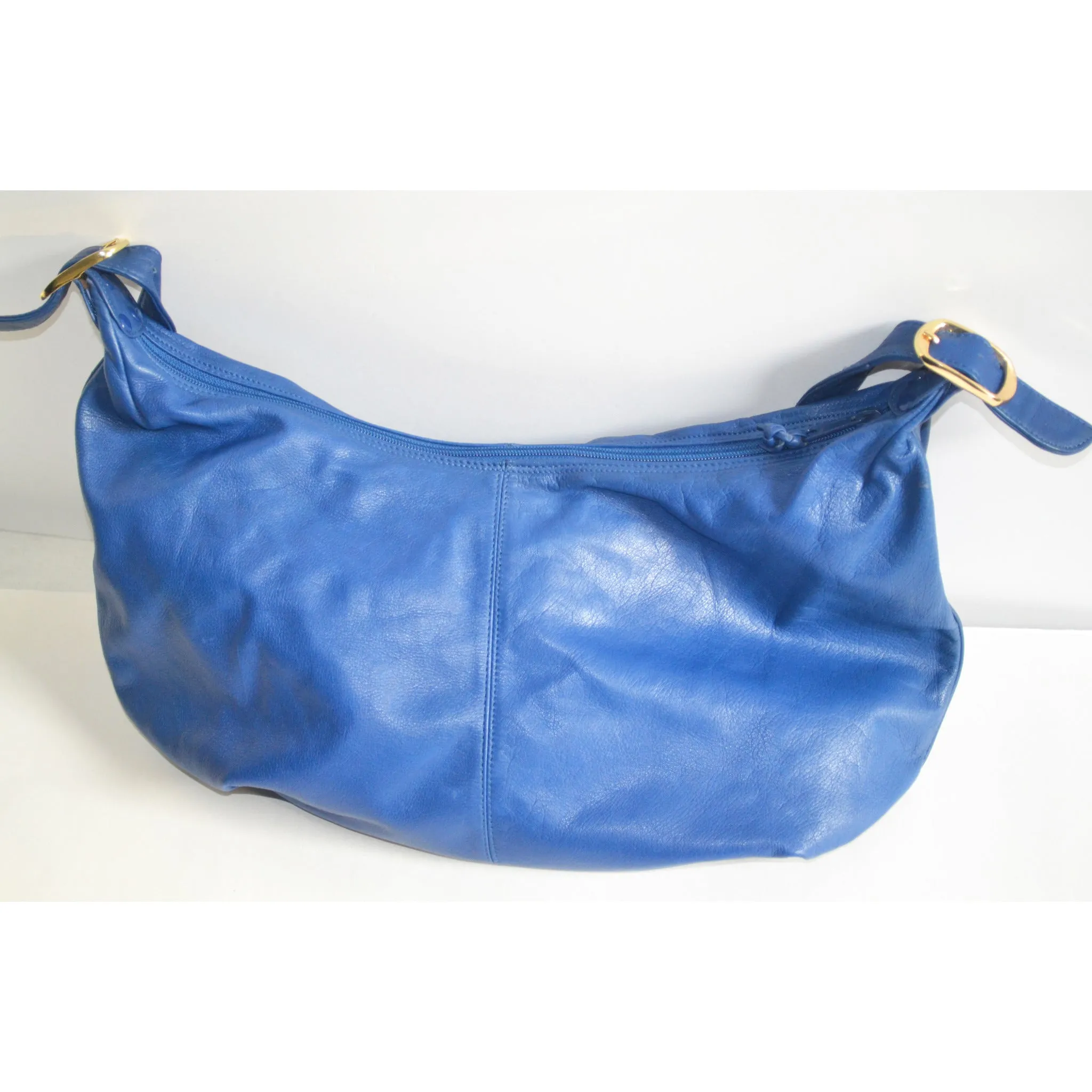 Blue Leather Hobo Purse By Lindsey Blake