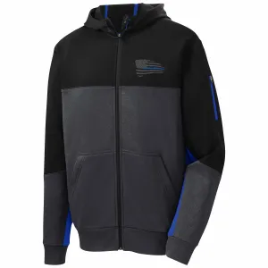 Blue Line Tech Fleece Colorblock Full-Zip Hooded Jacket