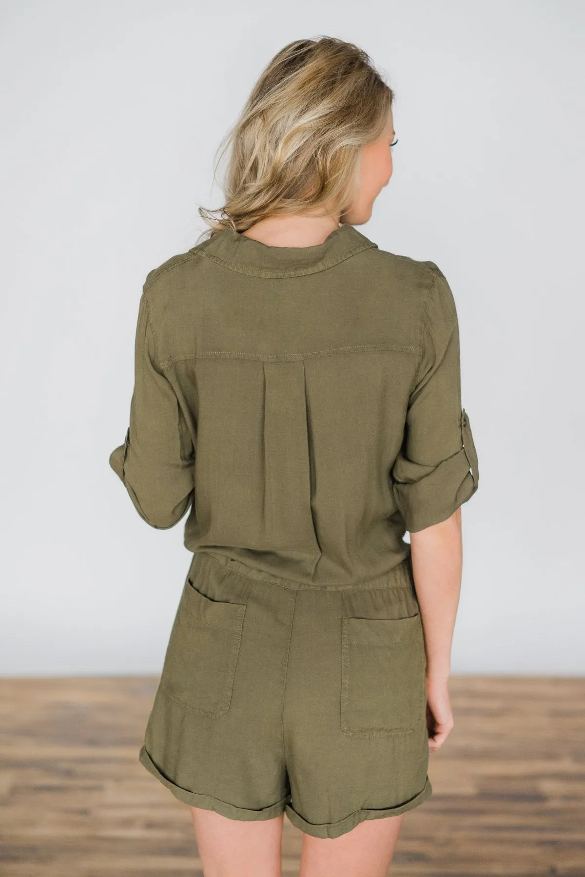 Born for Adventure Olive Romper