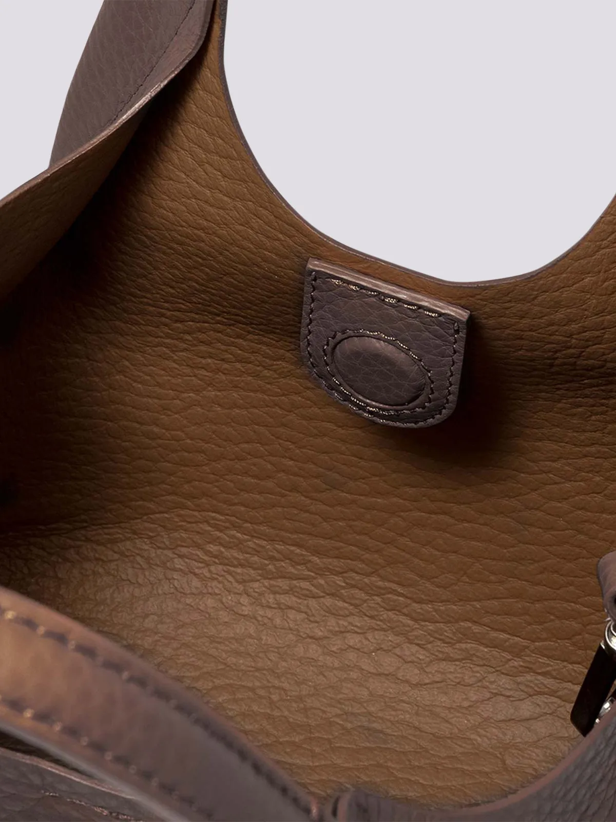 Borsa a spalla Dua in pelle martellata TESTA MORO