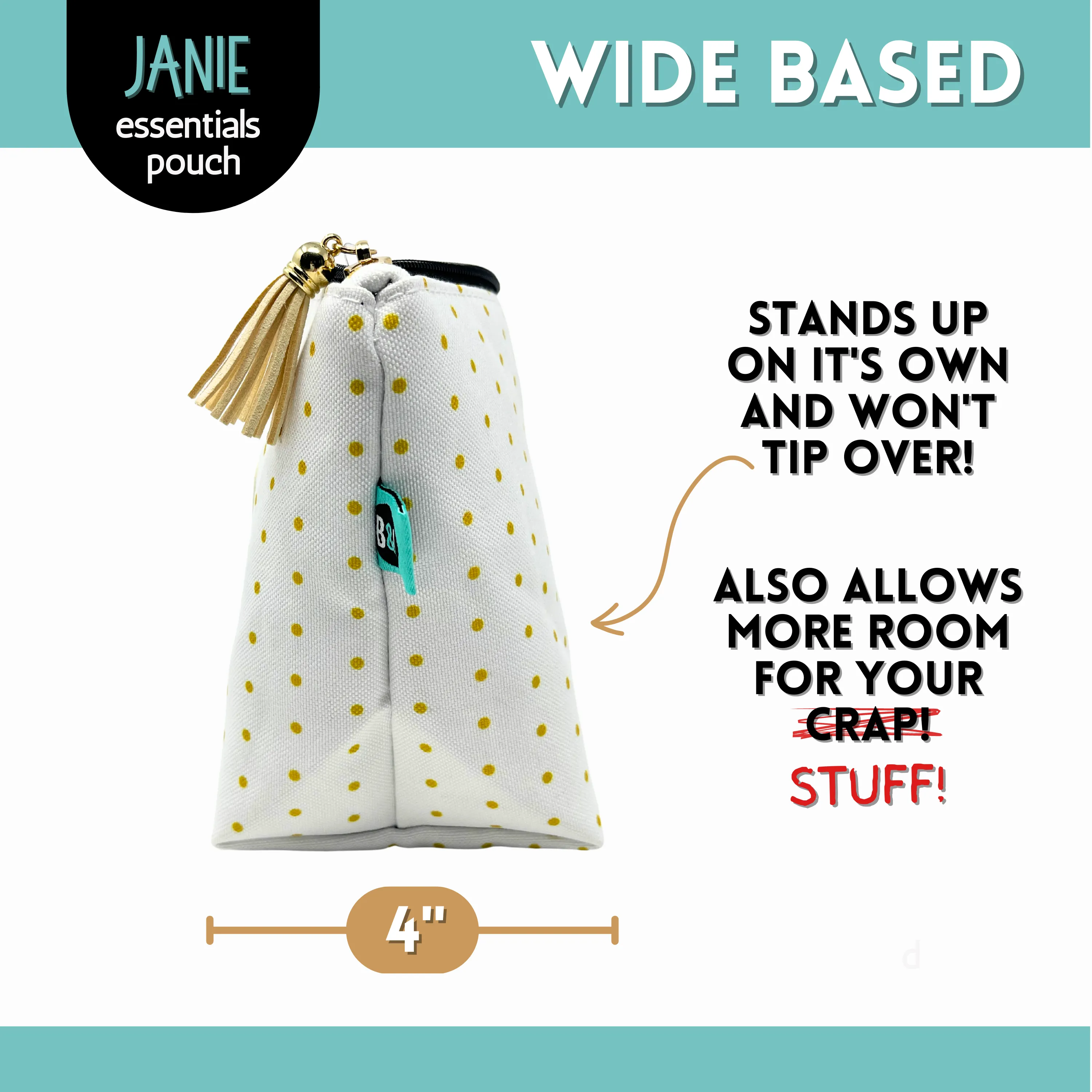 Boss Lady Janie Zippered Pouch