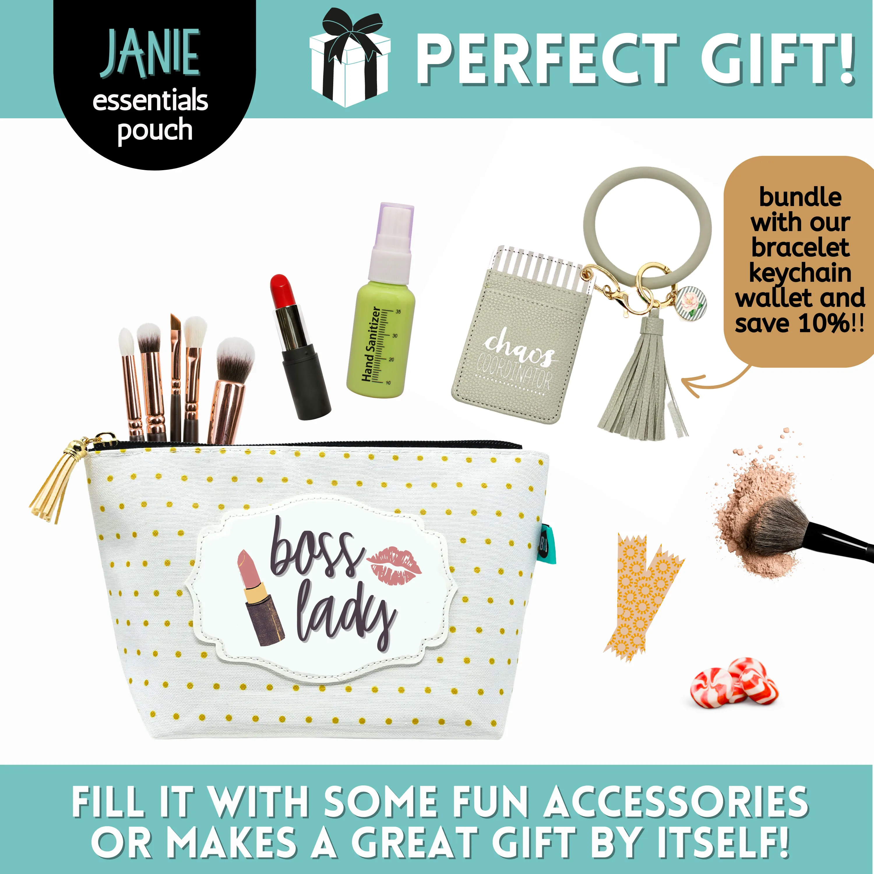 Boss Lady Janie Zippered Pouch
