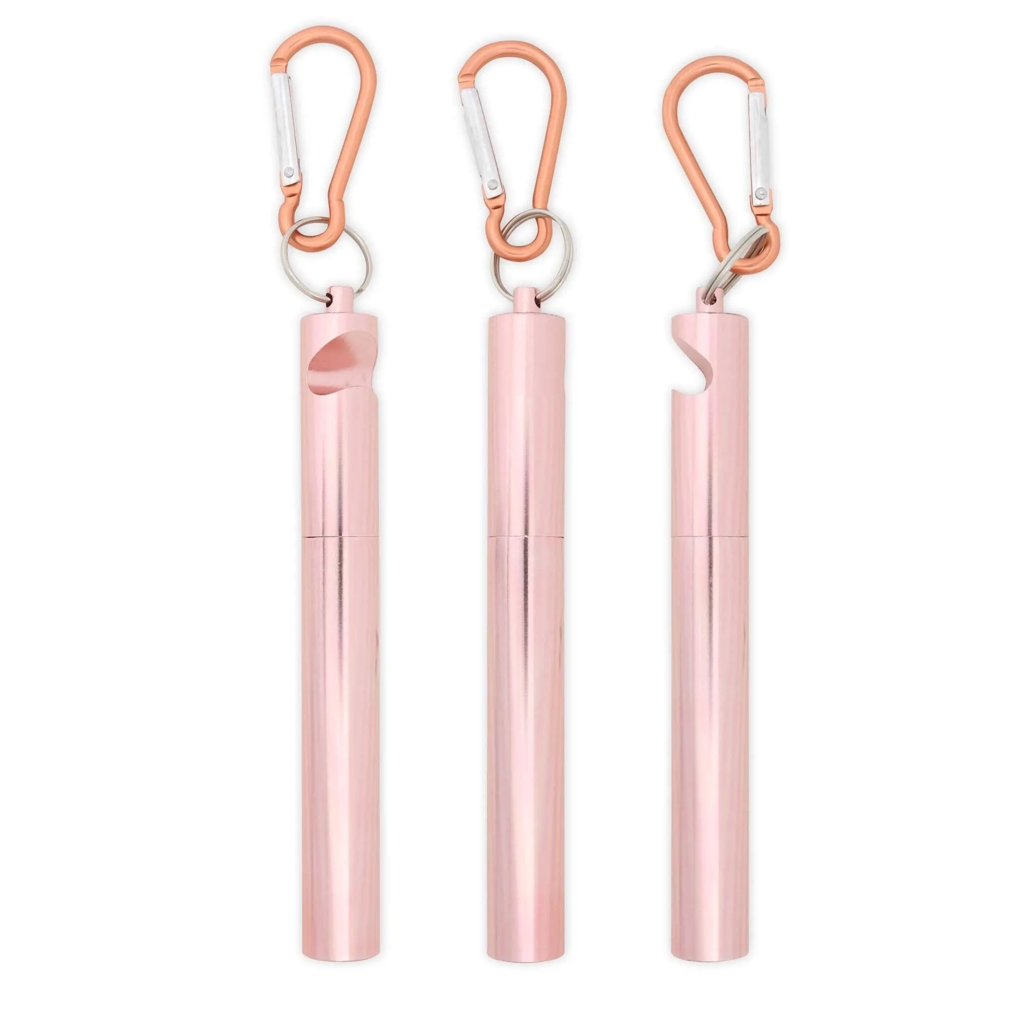 Bottle Opener Telescopic Straw (Rose Gold)