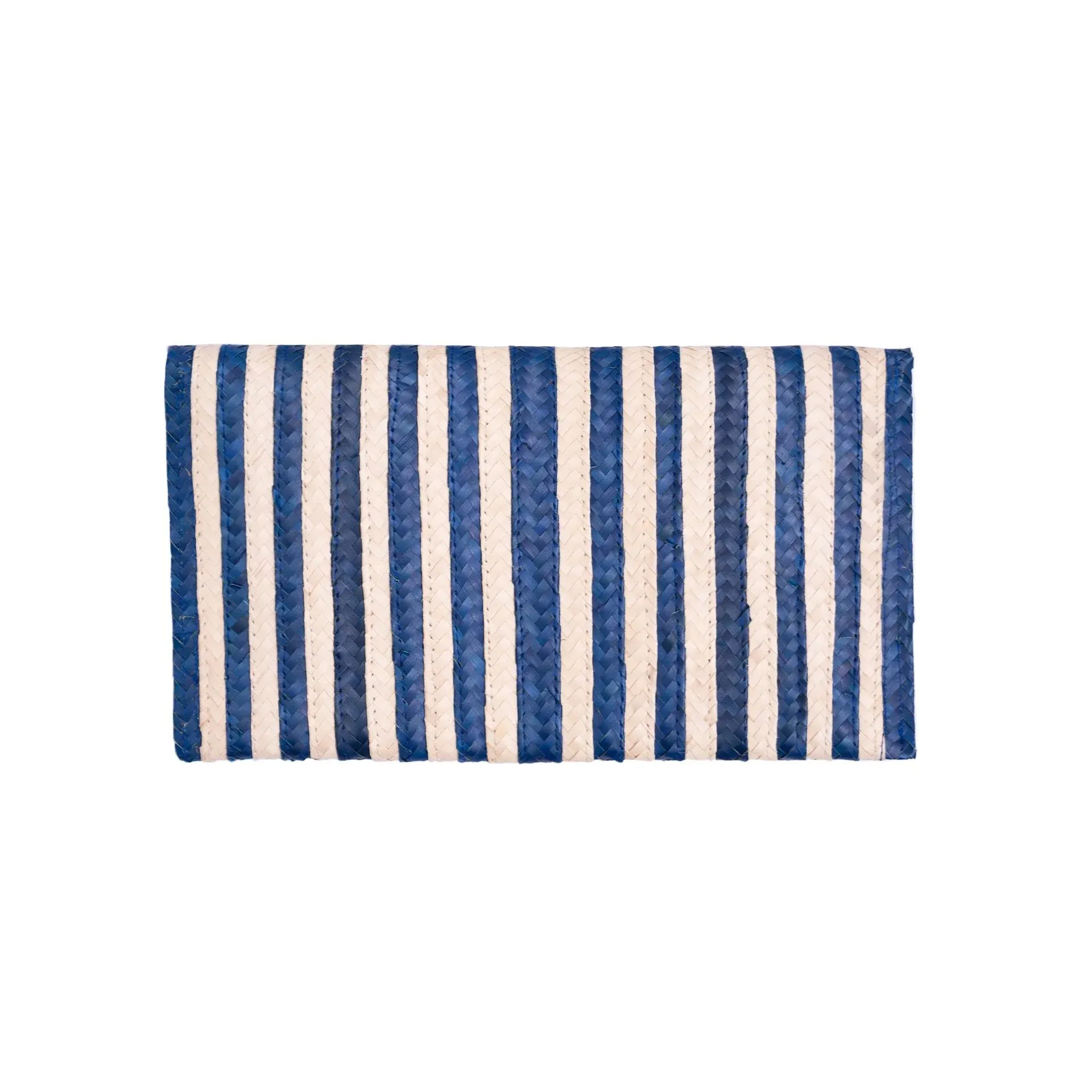 Brooke - Cream/Blue Small Clutch