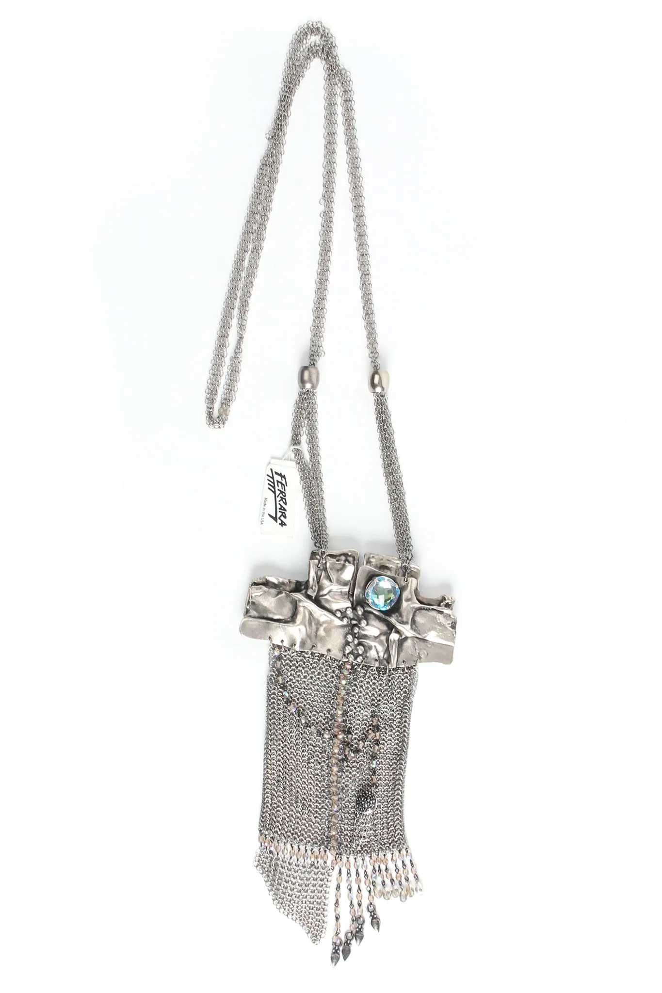 Brutalist Pewter Ring Mesh Micro Bag