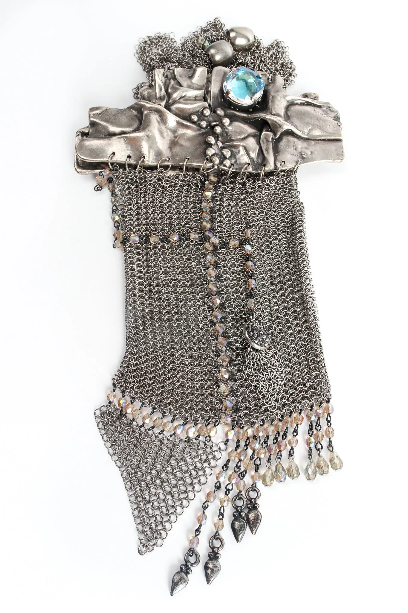 Brutalist Pewter Ring Mesh Micro Bag