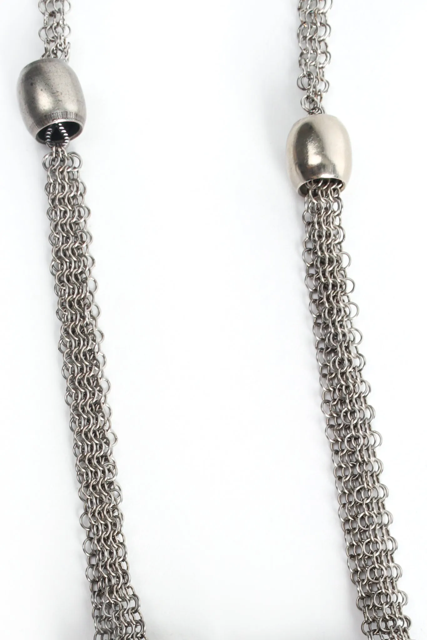 Brutalist Pewter Ring Mesh Micro Bag