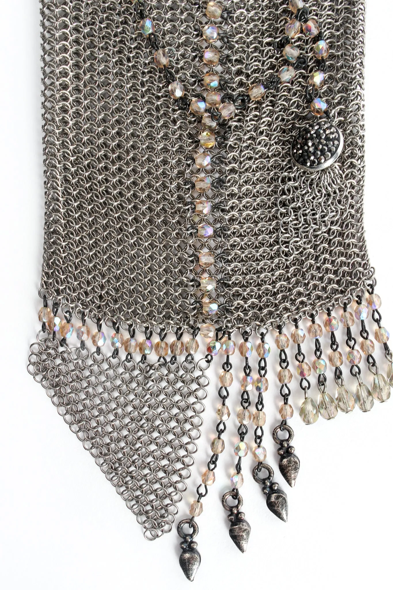 Brutalist Pewter Ring Mesh Micro Bag