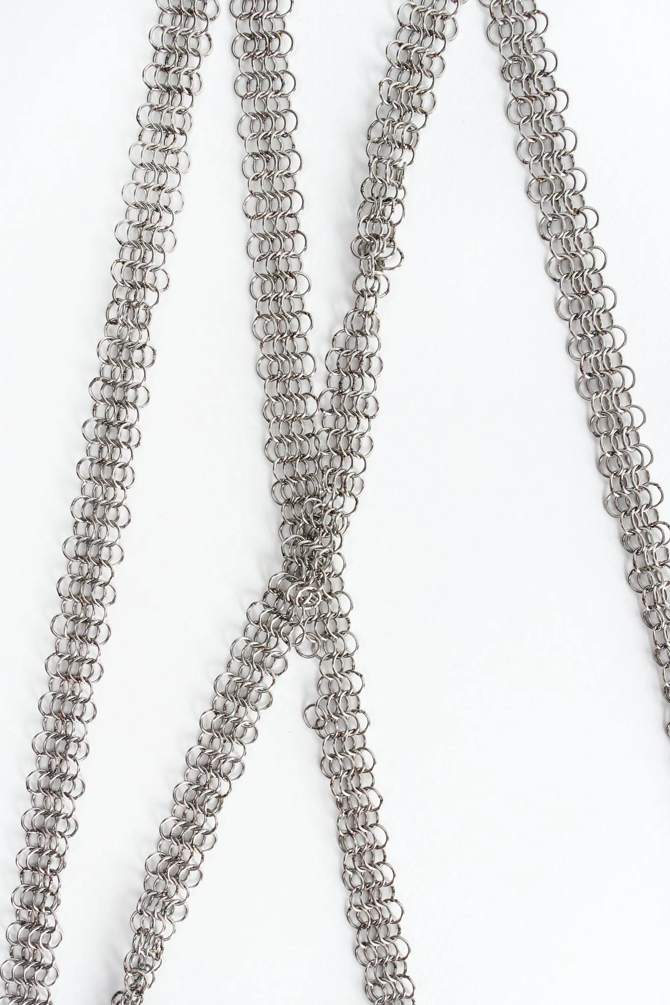 Brutalist Pewter Ring Mesh Micro Bag