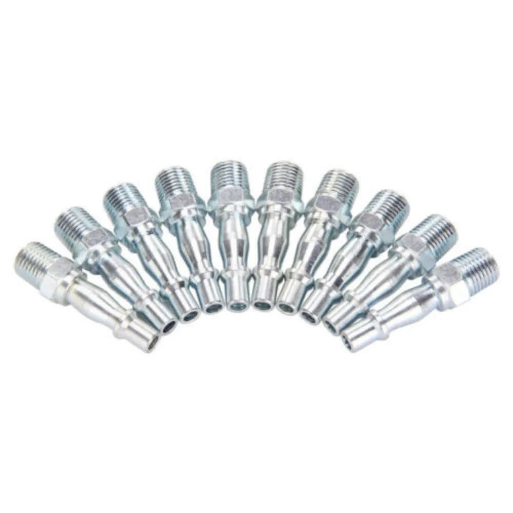Bsp 1/4" Male Pcl Connectors Air Line Fittings Couplings For Compressor - 10 PACK