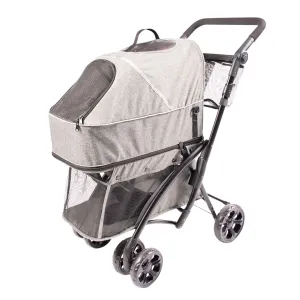 Buddies on the Go! 4-Wheel Pet Travel System Deluxe | Supports Up To 15kg