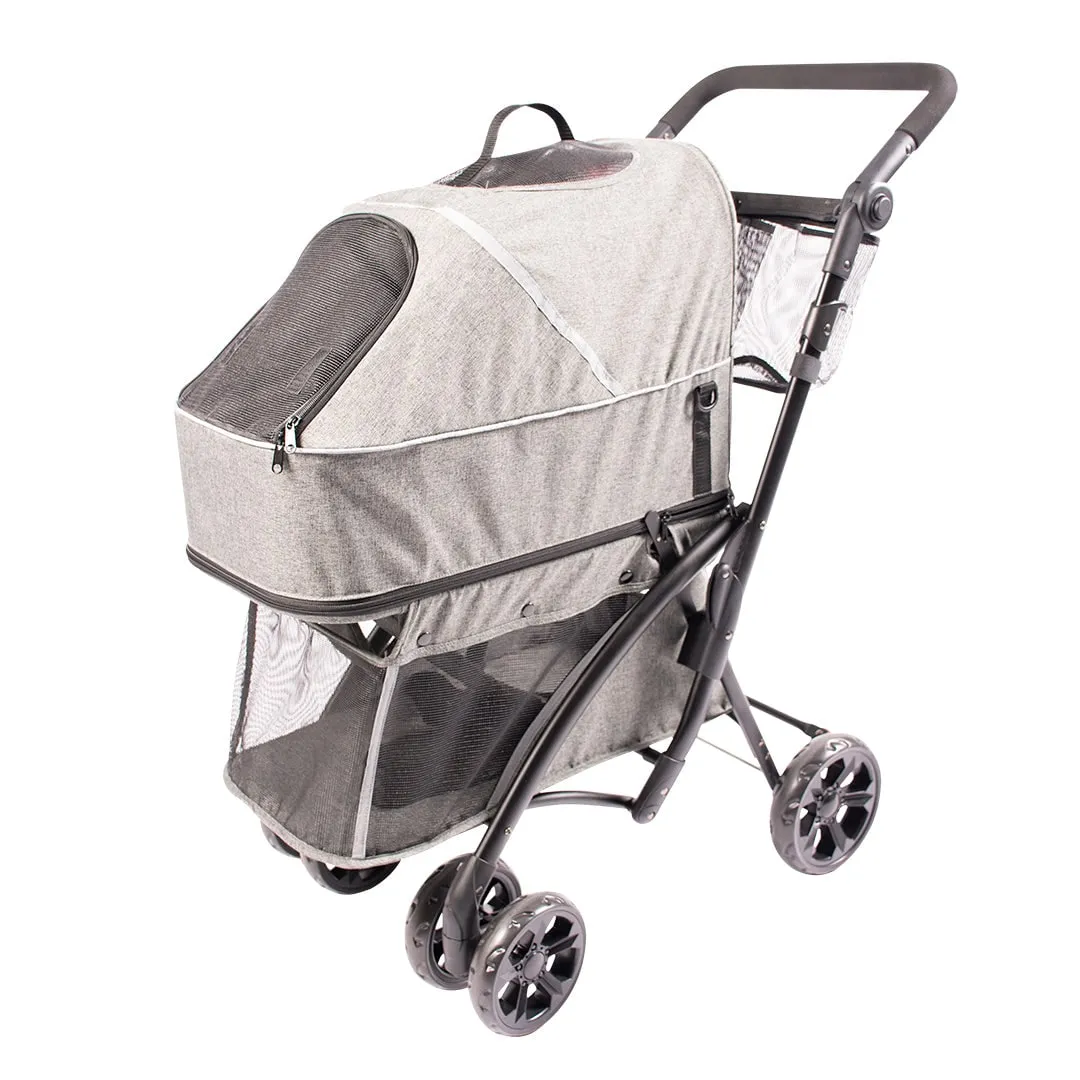 Buddies on the Go! 4-Wheel Pet Travel System Deluxe | Supports Up To 15kg