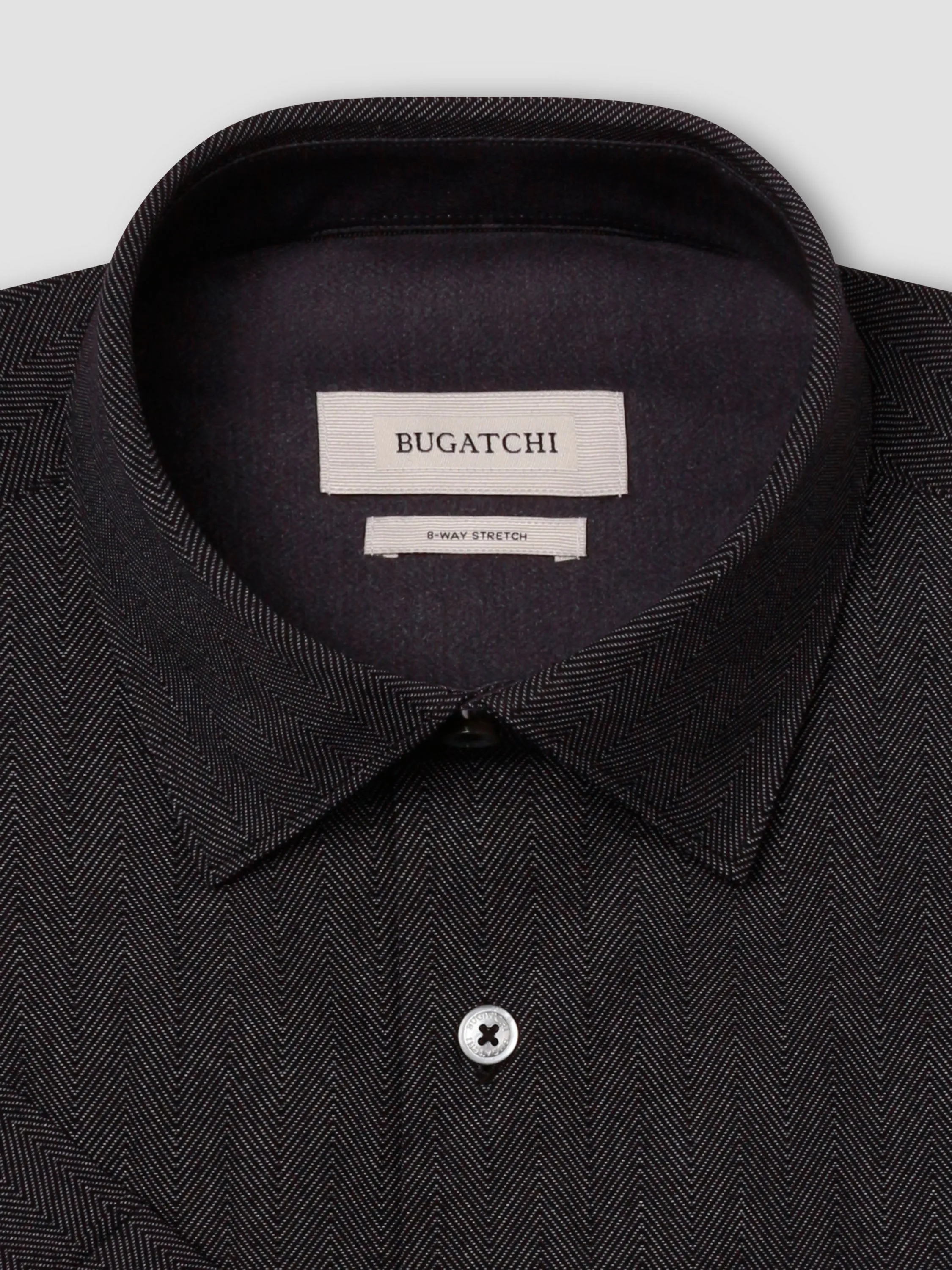 Bugatchi Myron OoohCotton Short-Sleeve Shirt - Black