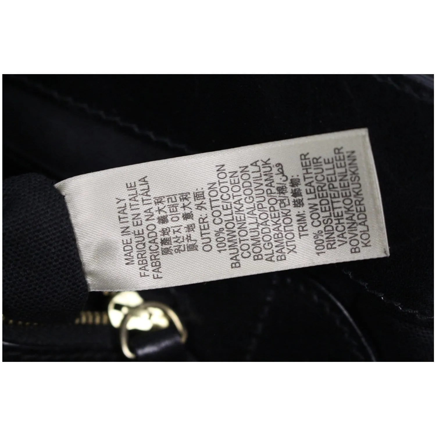BURBERRY Bridle House Check Canvas Gosford Hobo Bag Black