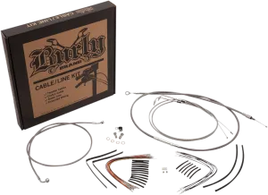 Burly Brand B30-1127 Extended Cable/Brake Line Kit for 14in. Ape Handlebars - Stainless Steel