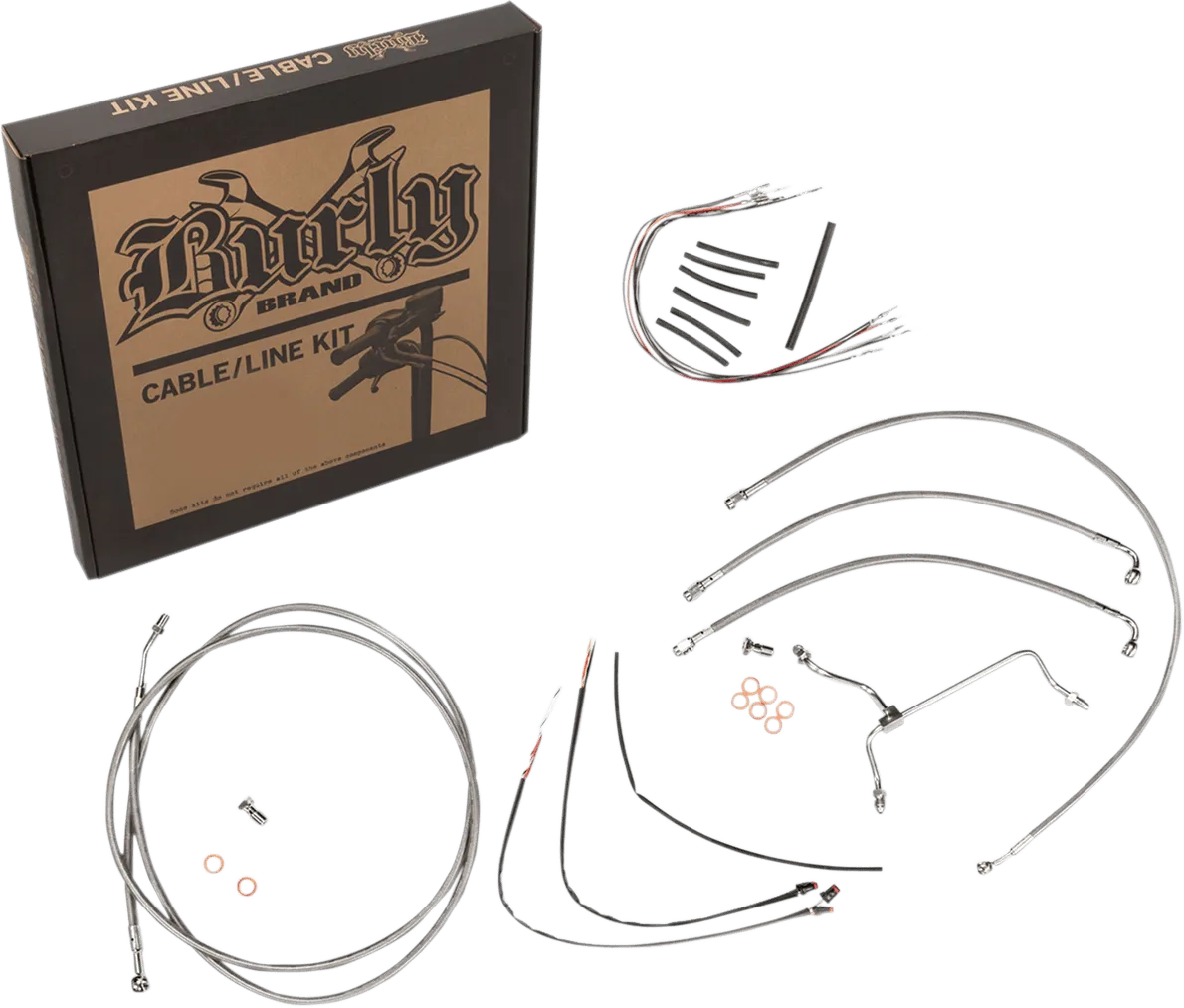 Burly Brand B30-1160 Handlebar Cable/Line Install Kit - Stainless Steel