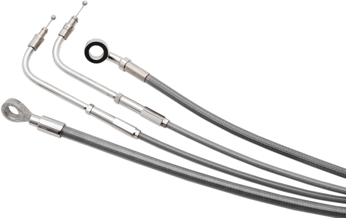 Burly Brand B30-1160 Handlebar Cable/Line Install Kit - Stainless Steel