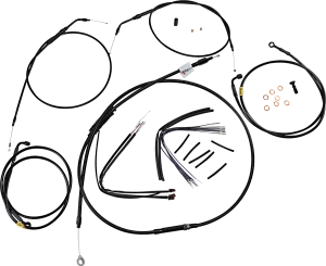 Burly Brand B30-1204 Extended Cable/Brake Line Kit for 16in. Ape Handlebars - Black