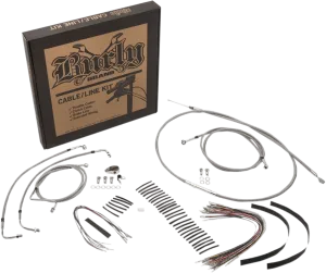 Burly Brand B30-1233 Handlebar Cable/Line Install Kit - Stainless Steel
