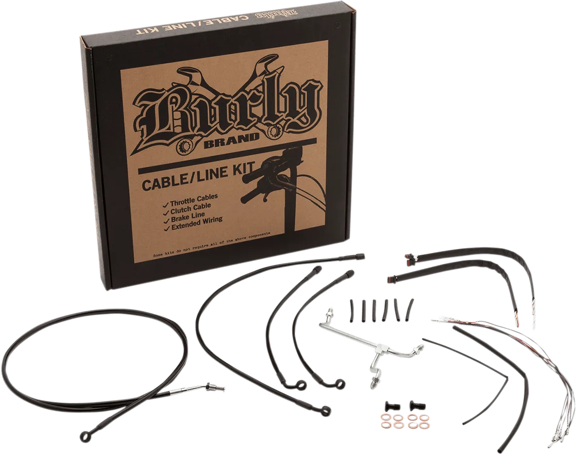 Burly Brand B30-1233 Handlebar Cable/Line Install Kit - Stainless Steel